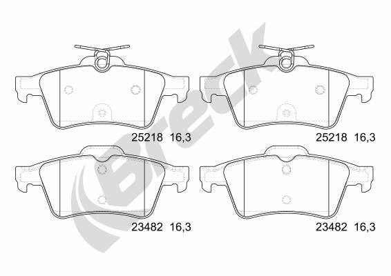 Set placute frana,frana disc 25218 00 702 00 BRECK